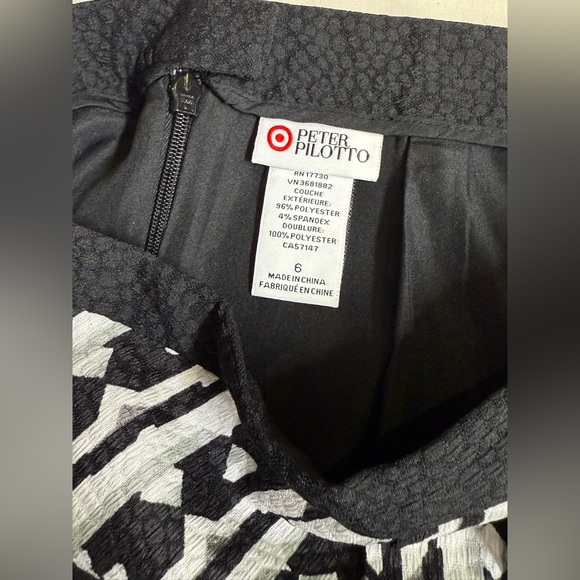 PETER PILOTTO for TARGET Black and White Asymmetrical Mini skirt size 6 - Picture 10 of 13